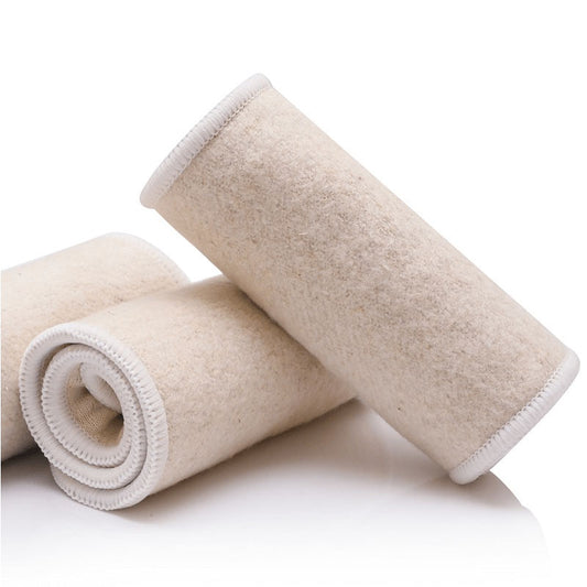 Three hemp inserts for reusable cloth nappies