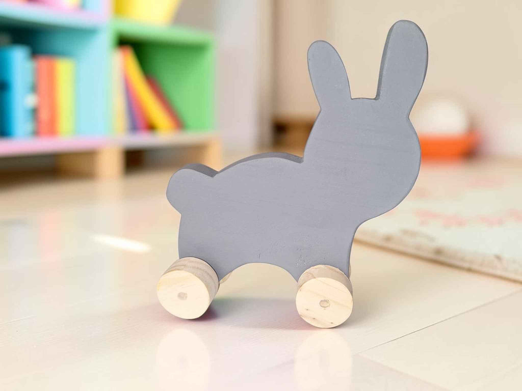 Wooden Bunny Push Toy