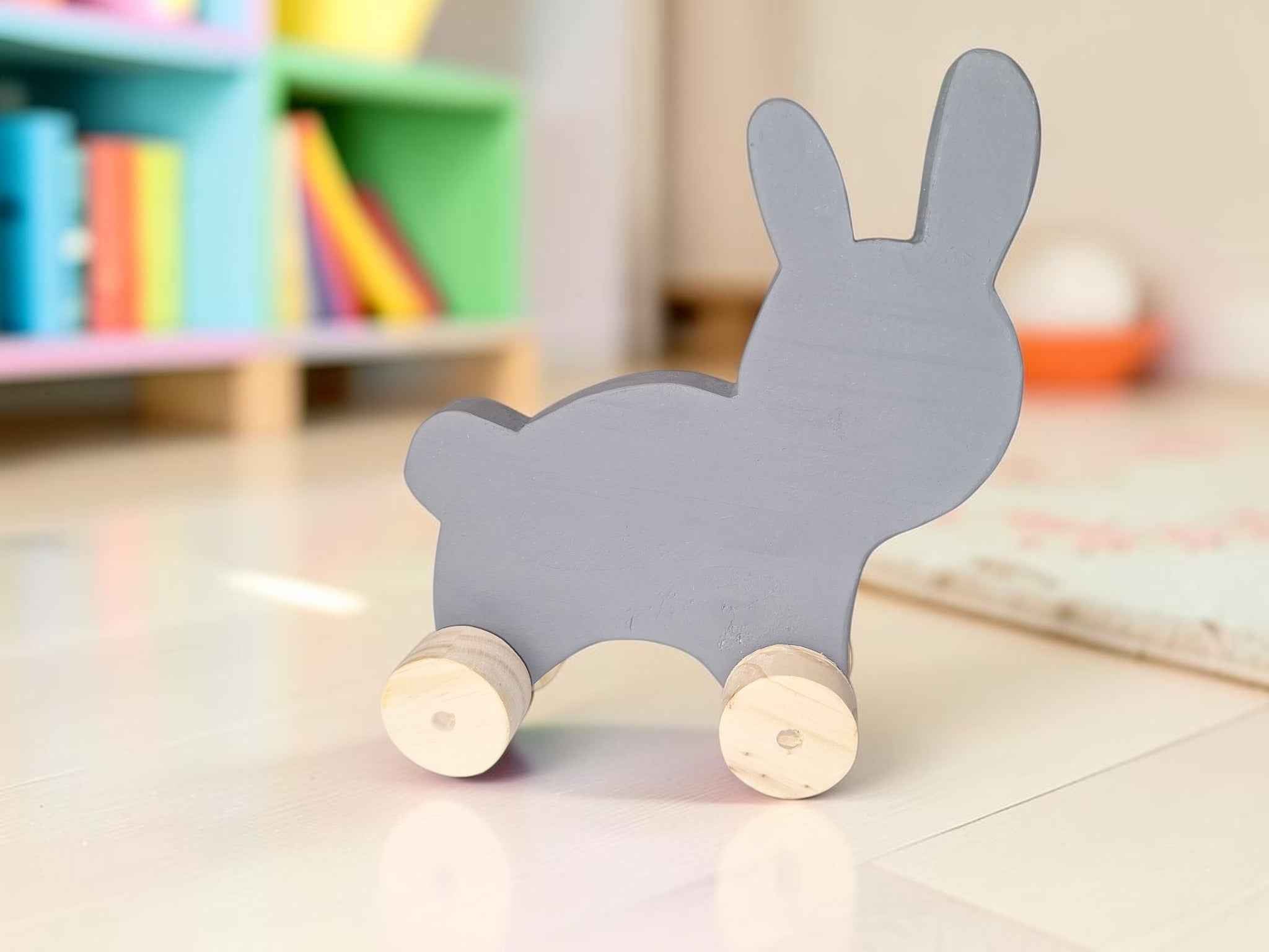 Wooden Bunny Push Toy