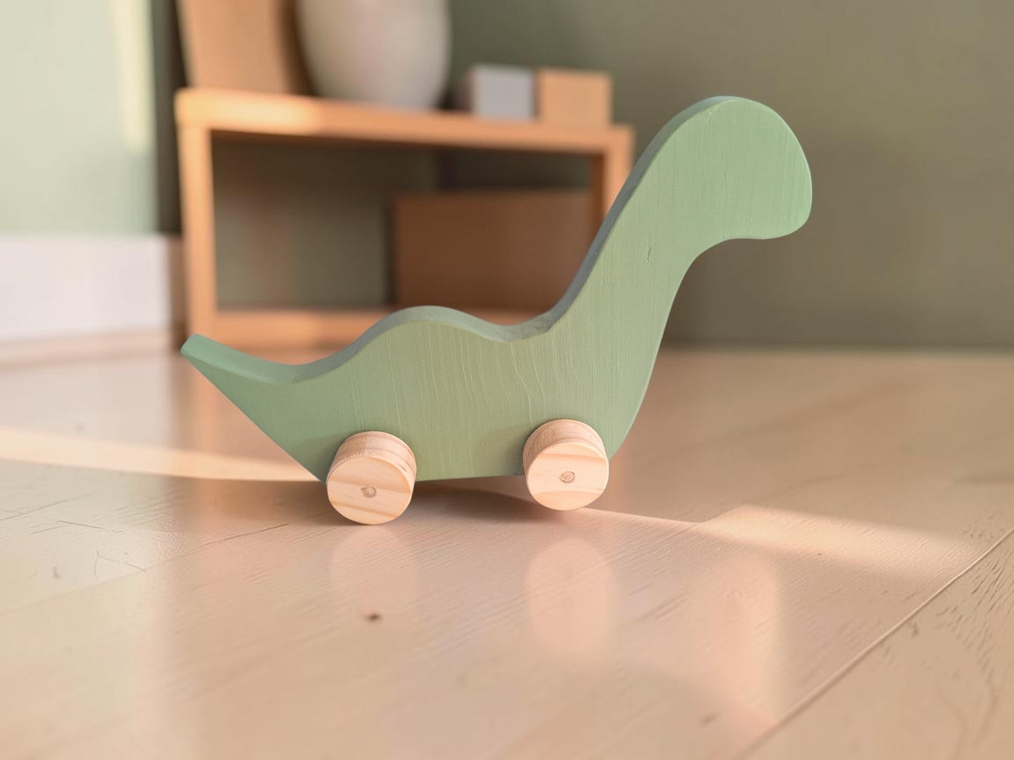 Wooden Dinosaur Push Toy