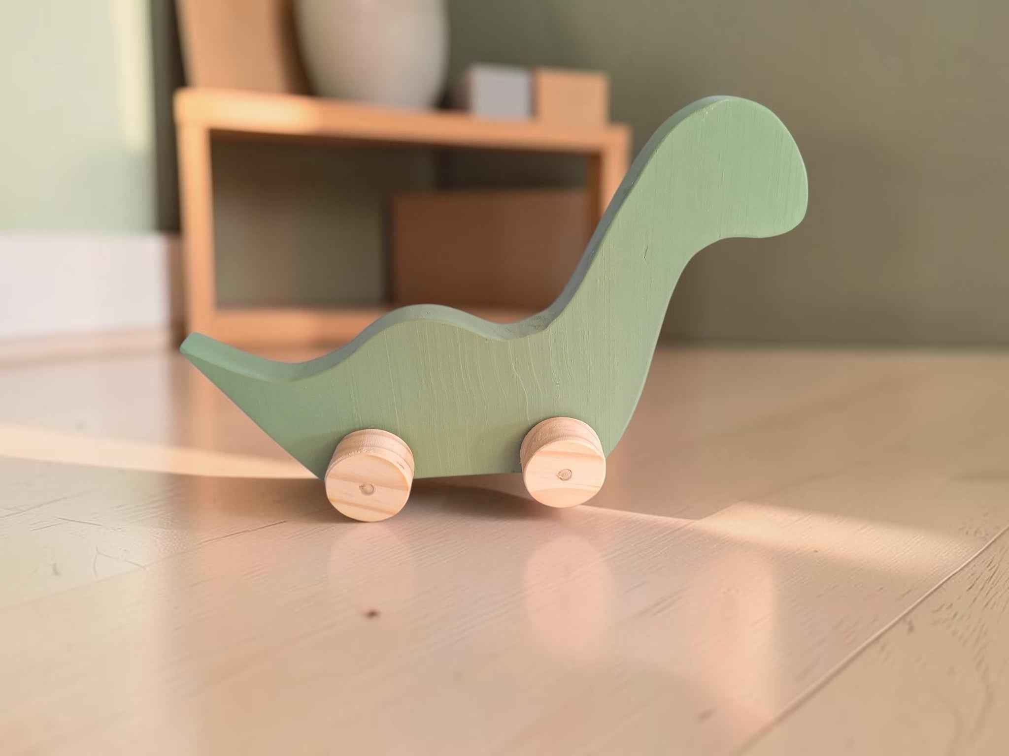 Wooden Dinosaur Push Toy