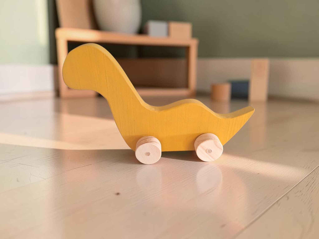 Wooden Dinosaur Push Toy