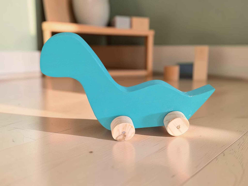 Wooden Dinosaur Push Toy