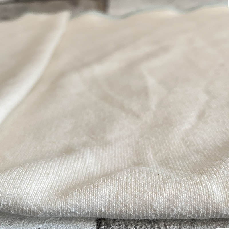 Close-up of a hemp bamboo French terry diaper flat