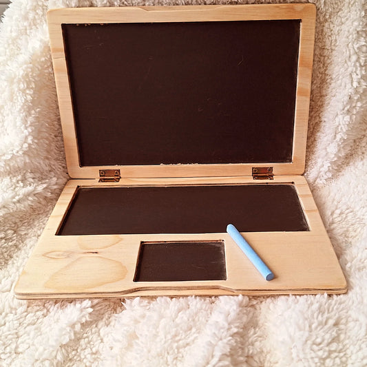 Wooden Chalkboard Laptop