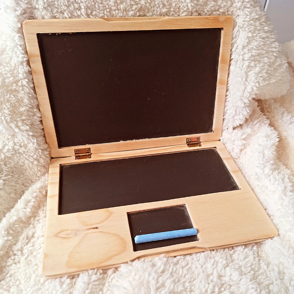 Wooden Chalkboard Laptop