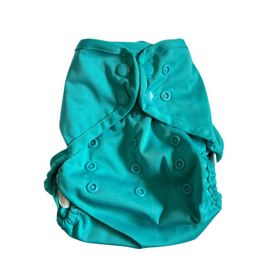 Teal reusable cloth nappy cover