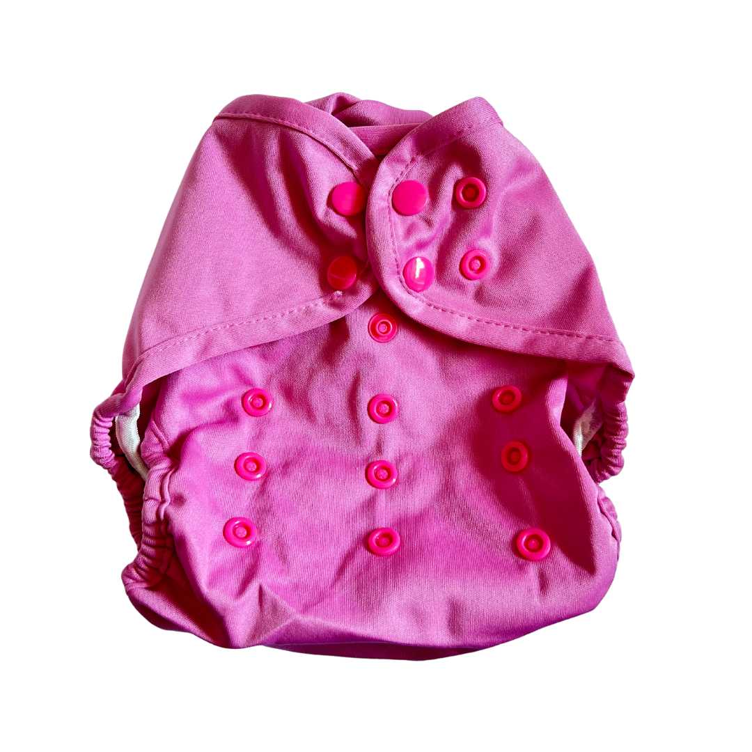 Pink reusable nappy cover