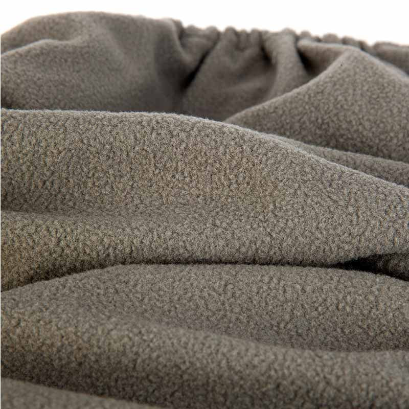 Inner charcoal fleece lining of a modern cloth nappy