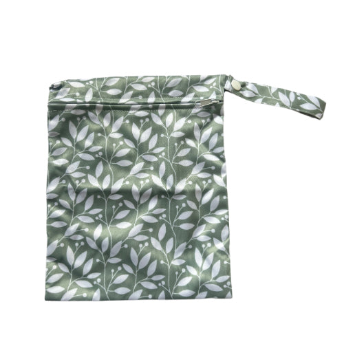 A greenery themed mini wet bag