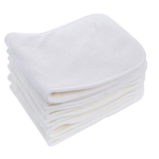 Stacked and folded pure bamboo/terry bamboo cloth nappy inserts