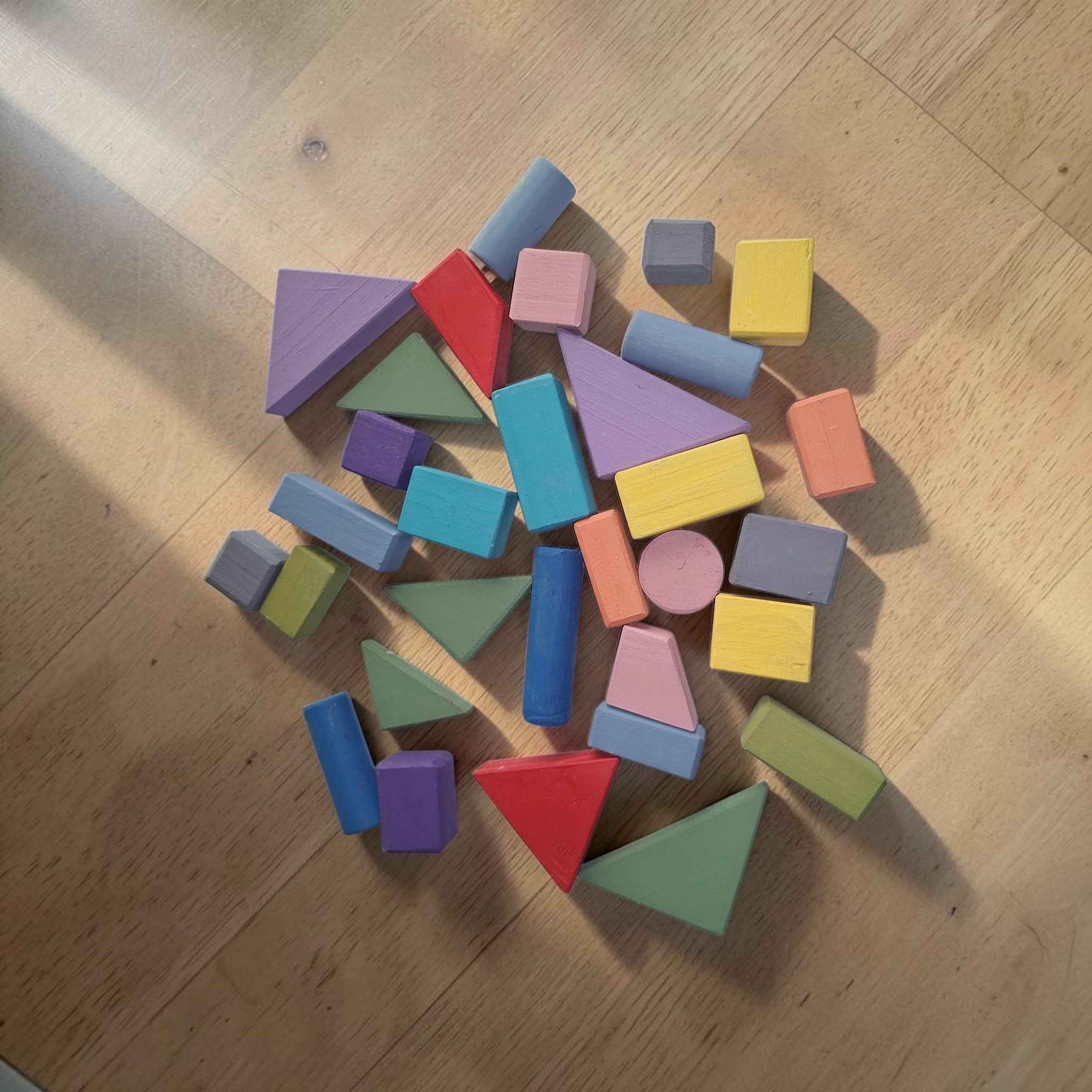 Wooden building blocks