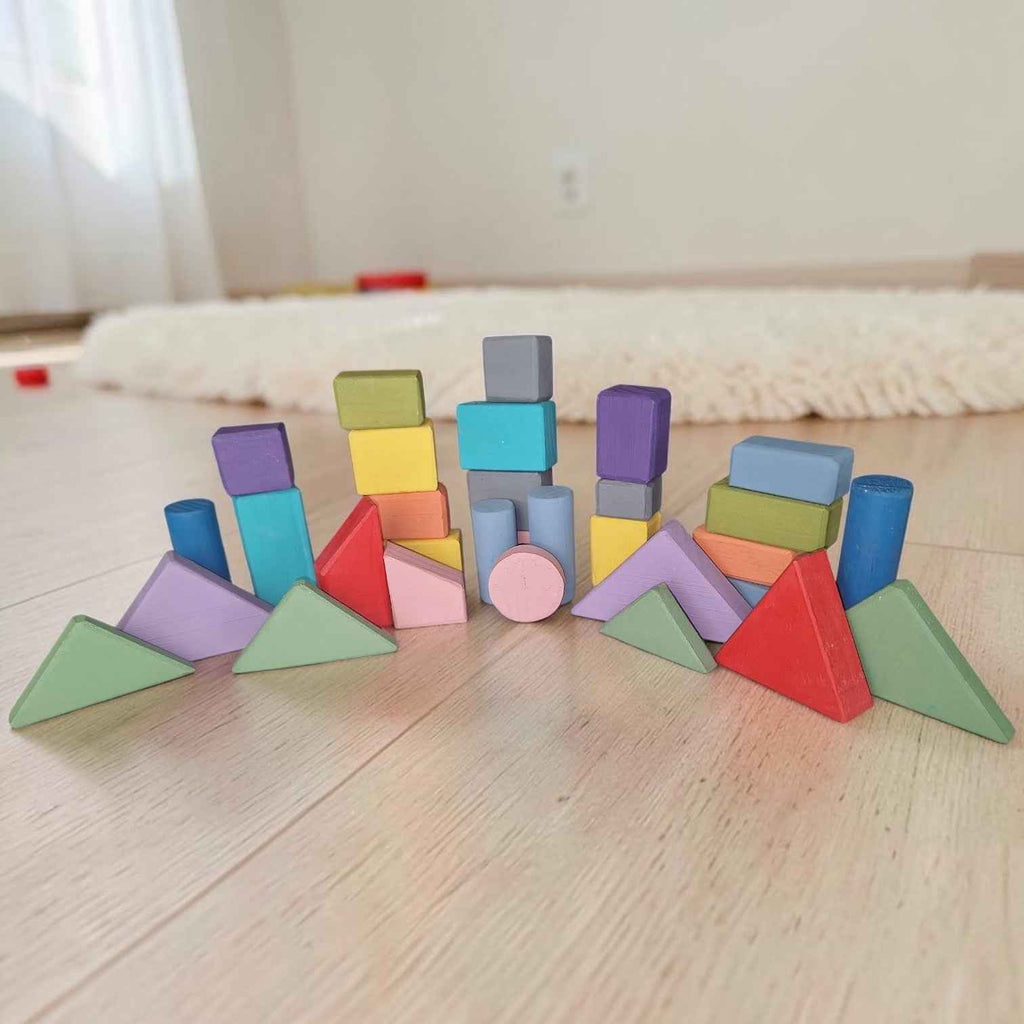 Wooden building blocks